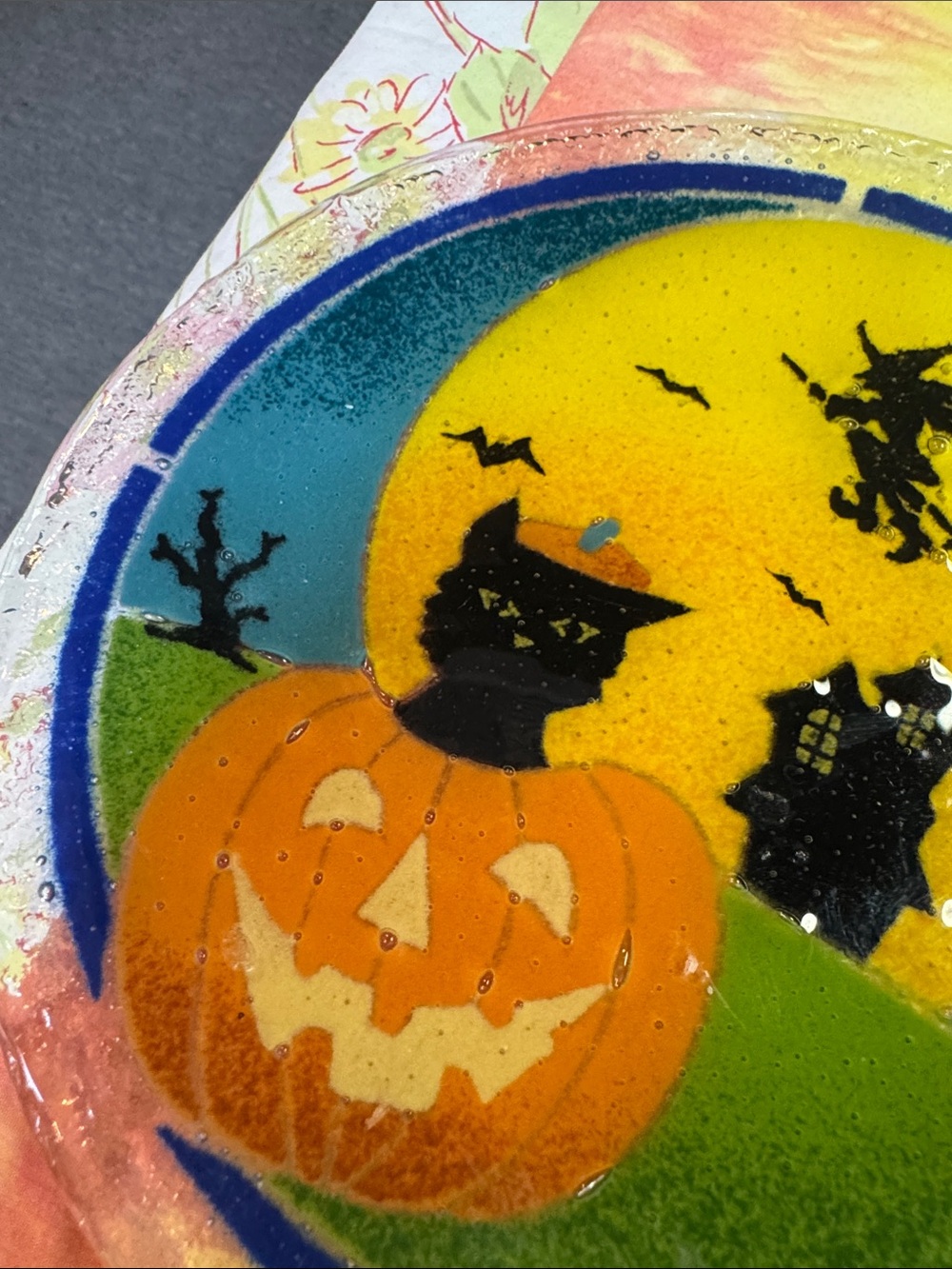 Peggy Kate Black Cat Halloween Decorative Plate - Picture 2 of 5